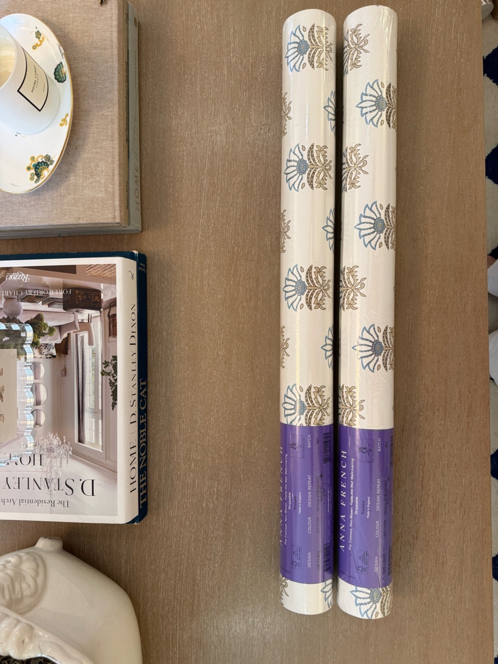 Anna French Thibaut Milford Spa Blue Wallpaper – 2 Double Rolls – Batch 903
